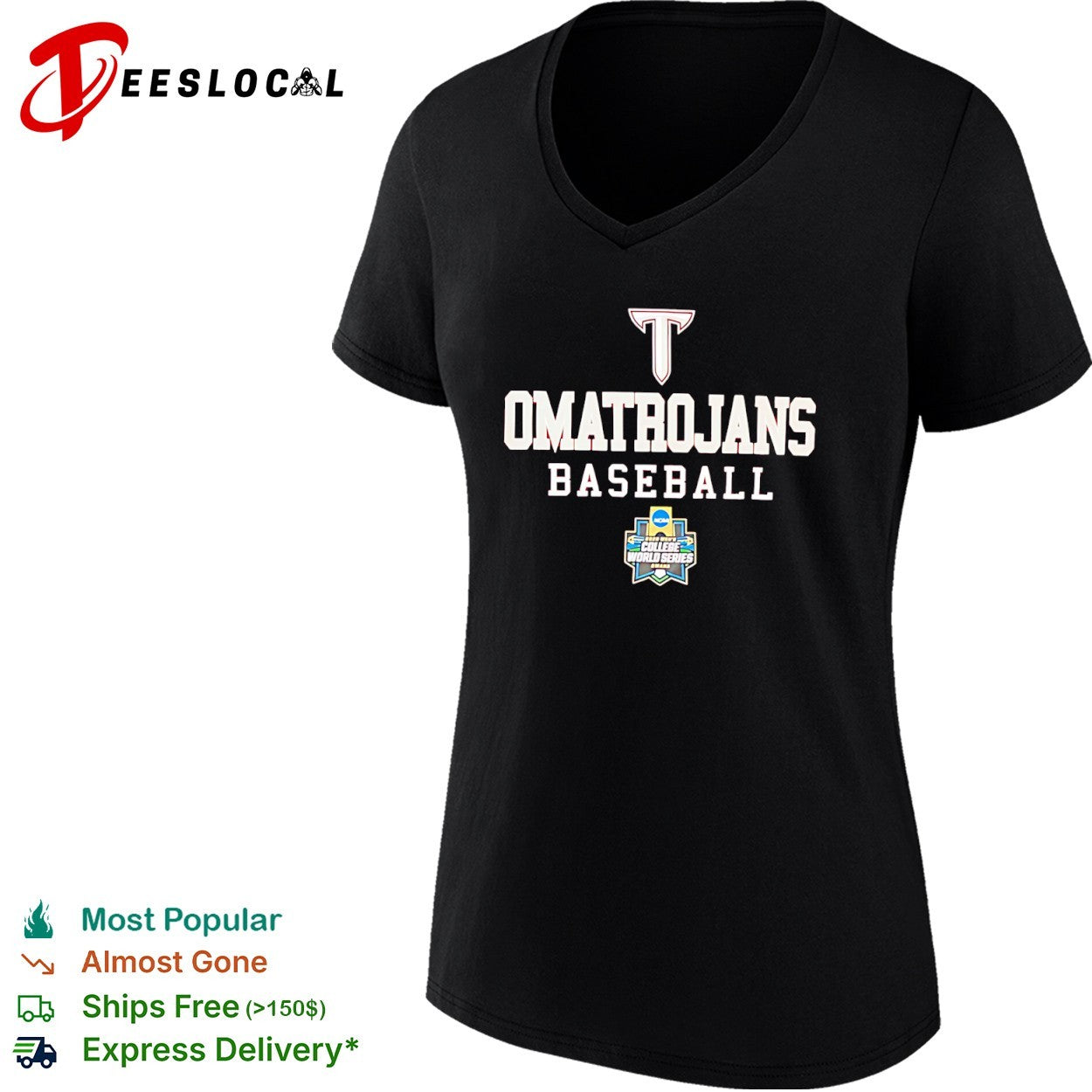 Omatrojans Troy Trojans Baseball 2024 Men’s College World Series Omaha shirt
