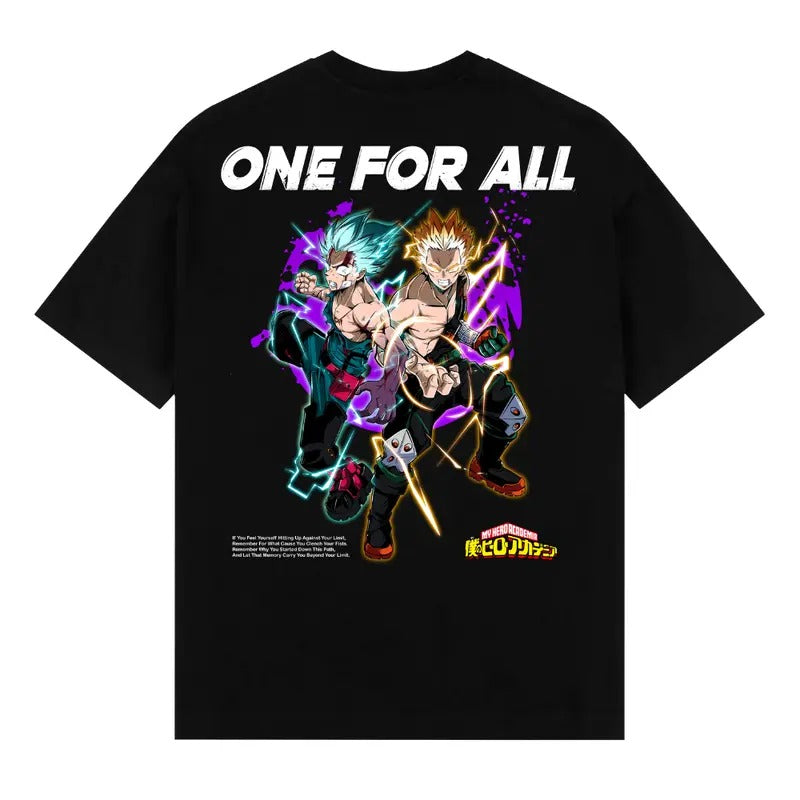 One For All - My Hero Academia Graphic Tee, Game Shirt, Anime Shirt, Manga Shirt Hoodie, Sweatshirt | TeeBloomCo.com