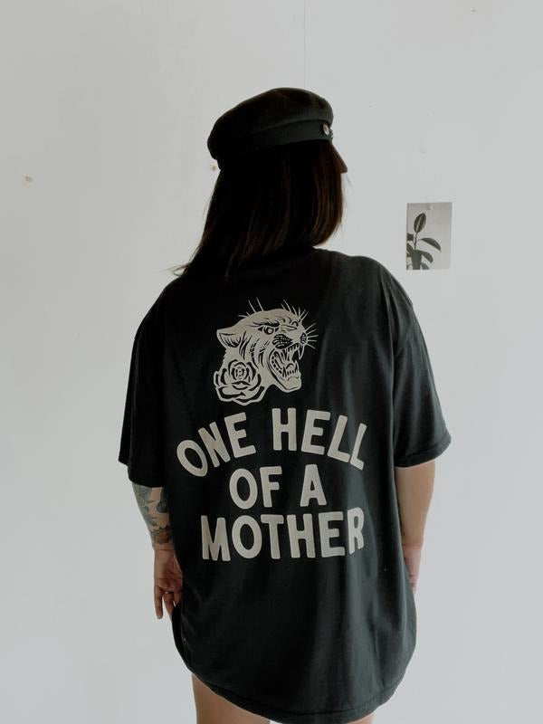 One Hell Of A Mother Tee, Trendy Mom Life Tee, Grunge Shirt, New Mom Gift Tee, Unisex T-Shirt, Gifts For Mother Mommy...