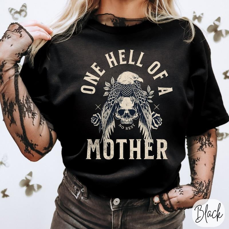 One Hell Of A Mother Trendy Mom  shirt Hoodie, Sweatshirt | TeeBloomCo.com