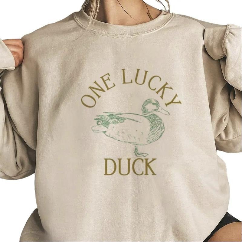 One Lucky Duck Birthday Sweatshirt Lucky Duck Shirt Hunting Duck Unisex Hoodie | TeeBloomCo.com