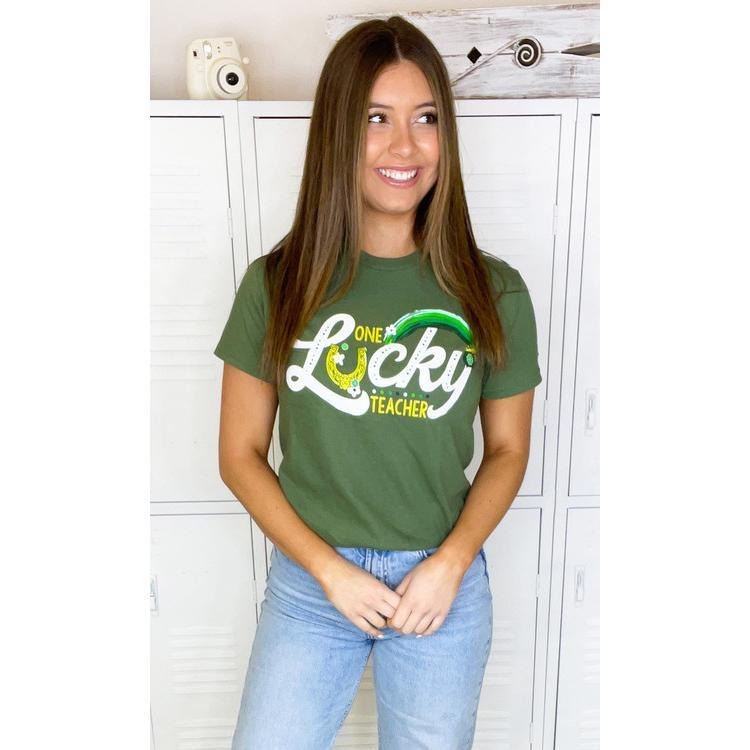 One Lucky Teacher St. Patrick's Day T-Shirt Hoodie, Sweatshirt | TeeBloomCo.com
