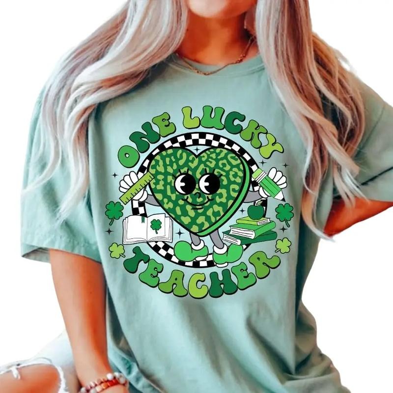One Lucky Teacher T-Shirt, Teacher St.Patrick's Shirt, Lucky, Teacher Shamrock, Teacher Gift, St Patrick's Day Patty's...