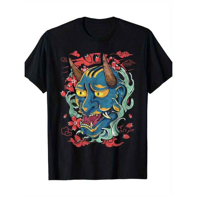 Oni Blue Demon Mask T-Shirt