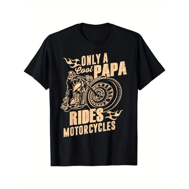 Only Cool Papa Rides Motorcycles T-Shirt Funny Father's Day T-Shirt Made in USA Hoodie, Sweatshirt | TeeBloomCo.com