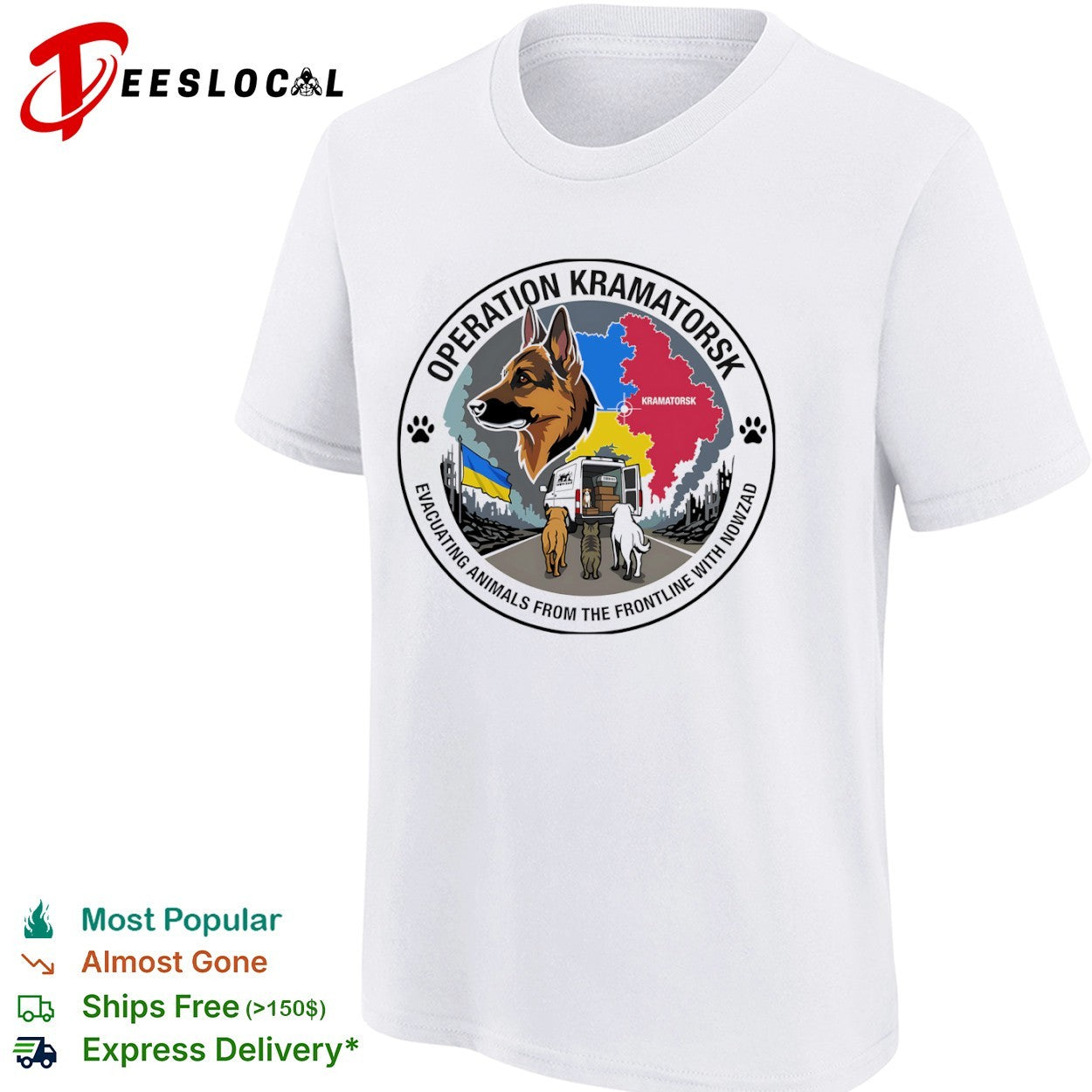 Operation Kramatorsk Evacuating Animals from the Frontline with Nowzad shirt