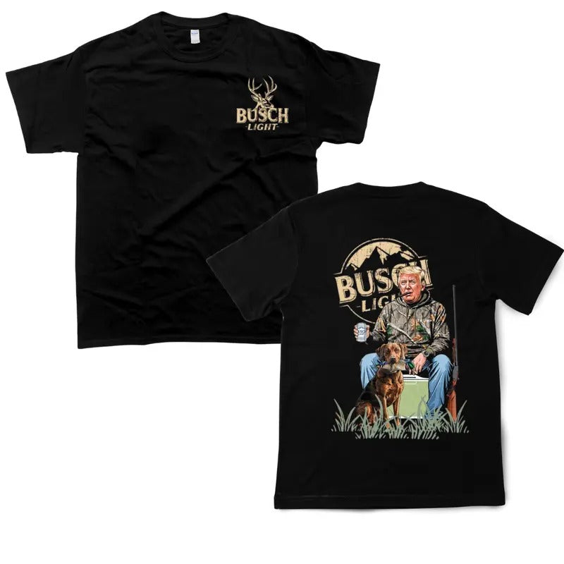 Original! Hunting Busch Light Digital Design, Original Maga Hoodie, T-shirt Menswear Top Cotton 2 Side Tee Sweatshirt...