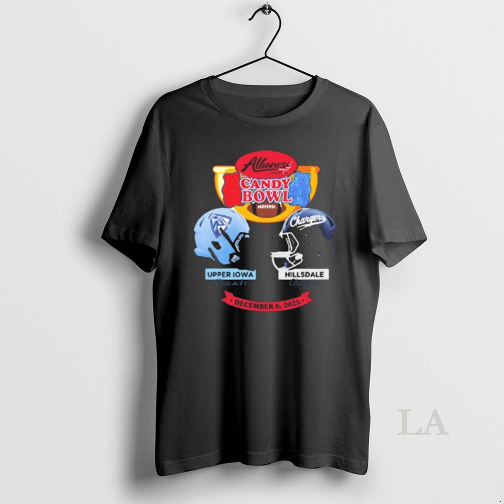 Original 2025 Albanese Candy Bowl Upper Iowa Peacocks Vs Hillsdale Chargers December 6 2025 T-Shirts, Hoodie, Sweatshirt