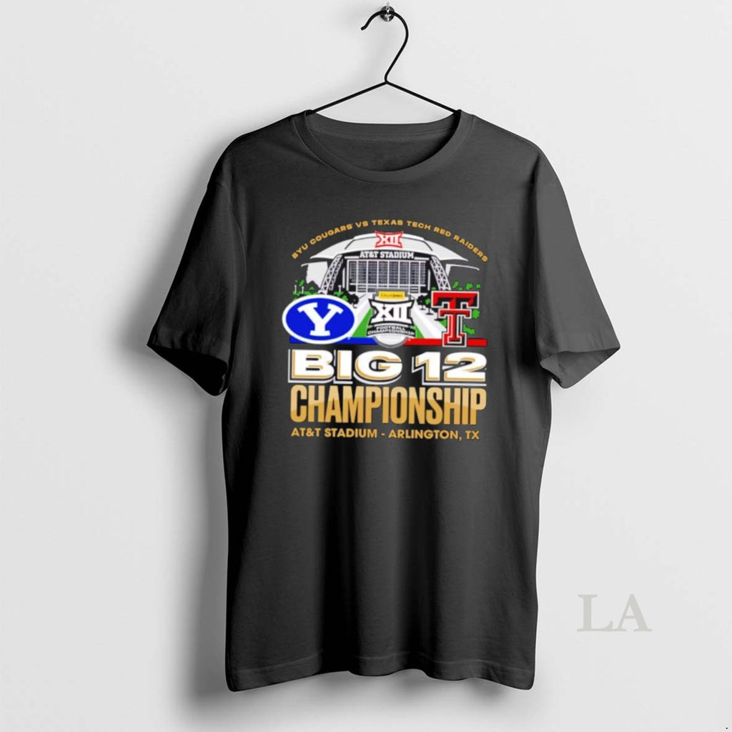 Original Byu Cougars Vs Texas Tech Red Raiders 2025 Big 12 Football Championship Stadium T-Shirts, Hoodie, Sweatshirt