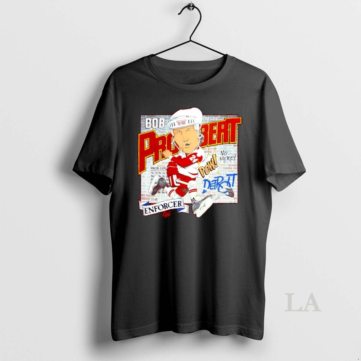 Original Bob Probert Detroit Red Wings Hockey Caricature T-Shirts, Hoodie, Sweatshirt | TeeBloomCo.com