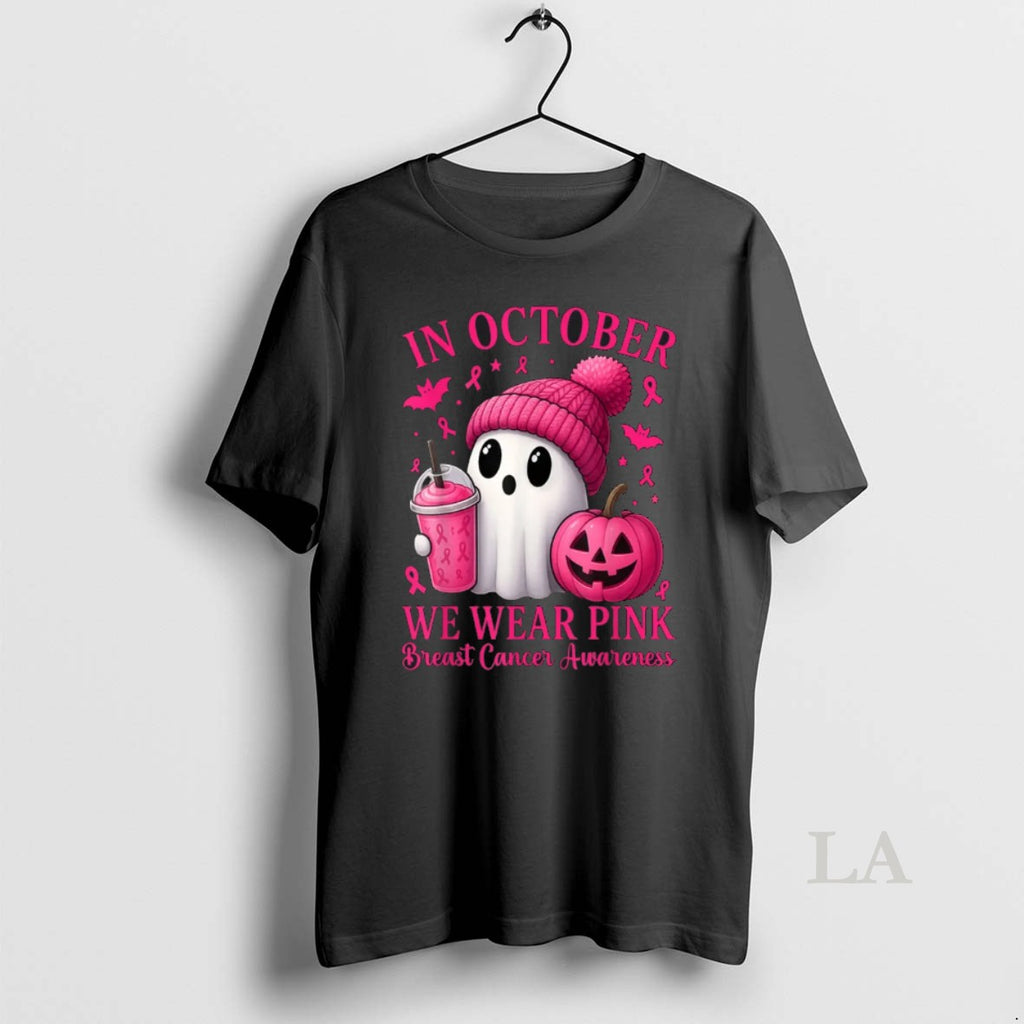 Original Breast Cancer Halloween Women In October We Wear Pink