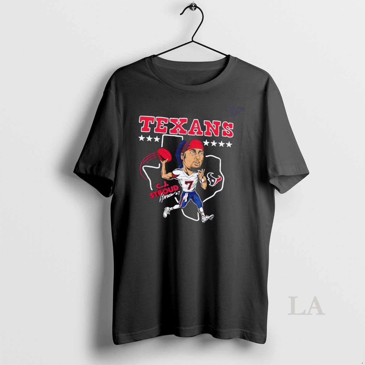 Original Cj Stroud Superstar Caricature Houston Texans