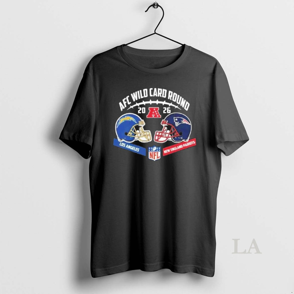 Original Chargers Vs Patriots 2026 Afc Wild Card Round Helmet Matchup T-Shirts, Hoodie, Sweatshirt | TeeBloomCo.com
