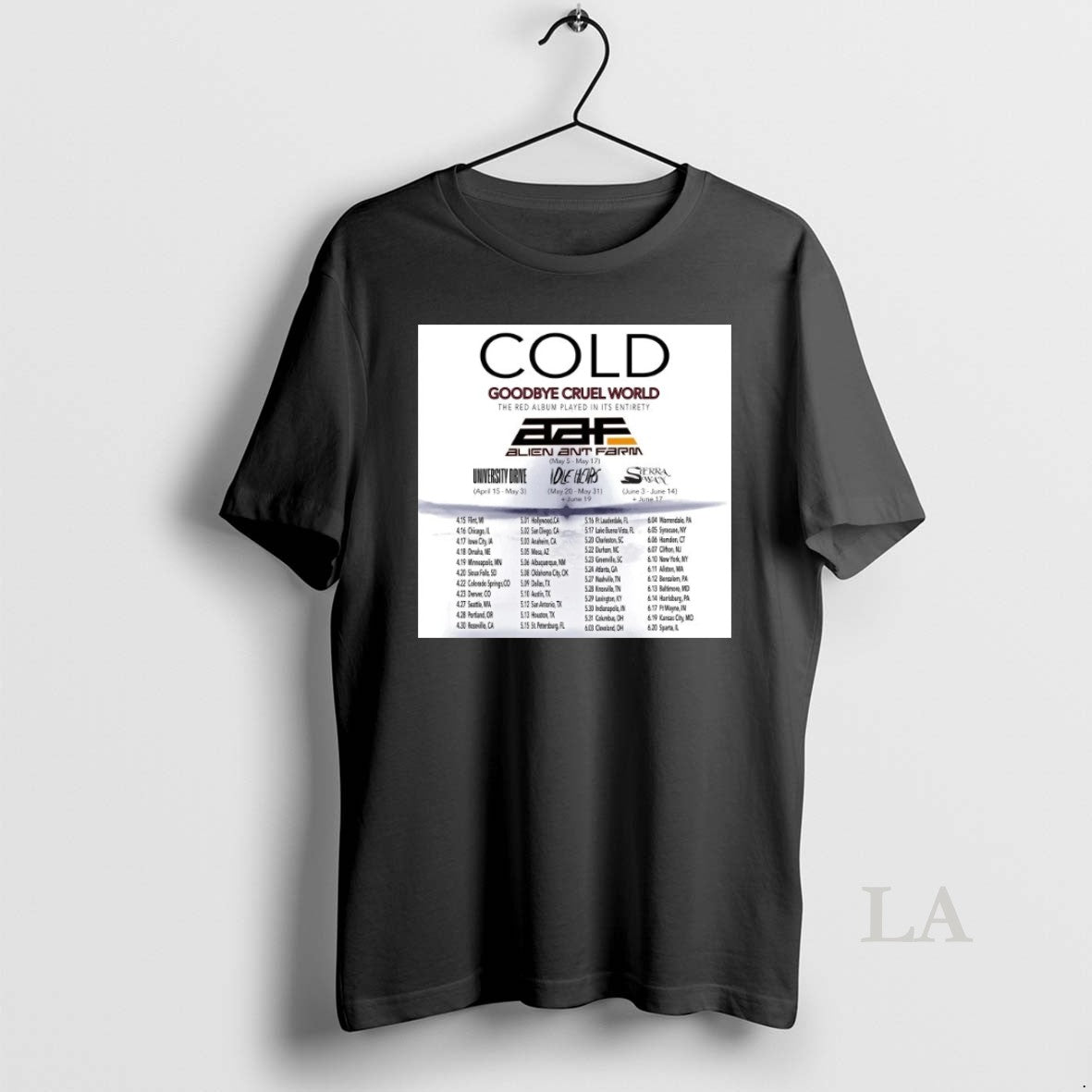 Original Cold Goodbye Cruel World The Red Album Played In Its Entirety May 2026 T-Shirts, Hoodie, Sweatshirt | TeeBloomCo.com