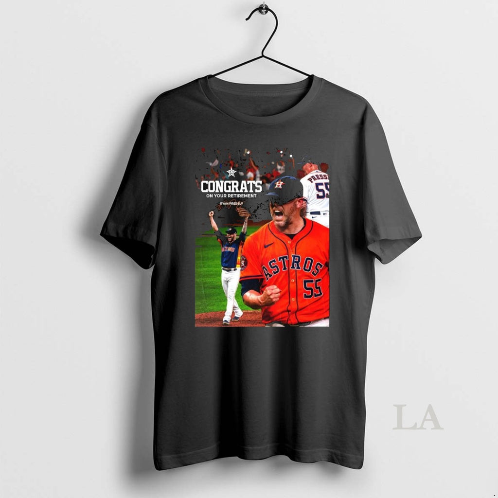 Original Congrats On Your Retirement Ryan Pressly Signature Houston Astros Signature T-Shirts, Hoodie, Sweatshirt