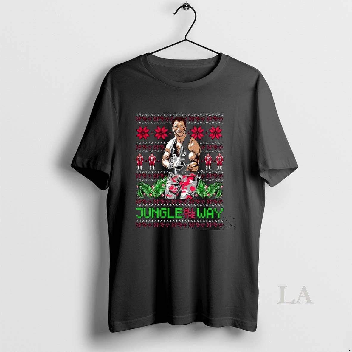 Original Dutch Predator Jungle All The Way Ugly Christmas T-Shirts, Hoodie, Sweatshirt | TeeBloomCo.com