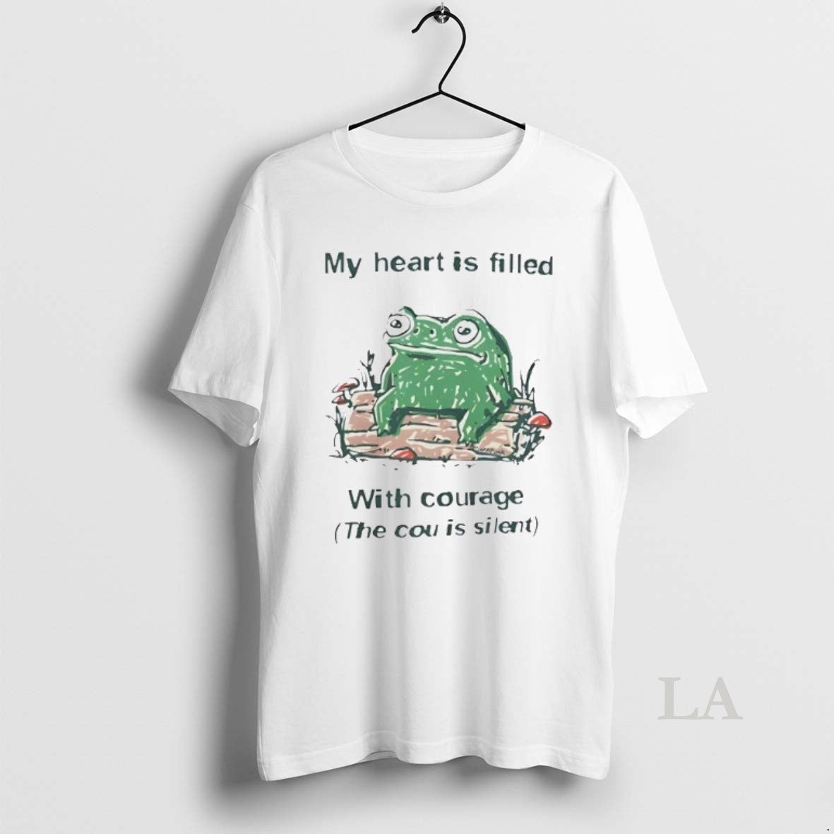 Original Frog My Heart Is Filled With Courage The Cou Is Silent T-Shirts, Hoodie, Sweatshirt | TeeBloomCo.com
