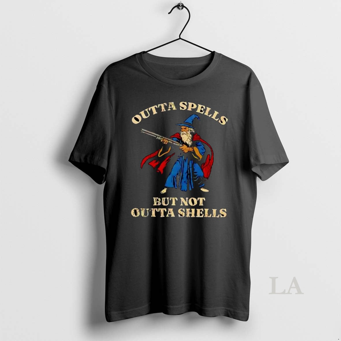 Original Funny Outta Spells But Not Outta Shells Wizard Fantasy Retro T-Shirts, Hoodie, Sweatshirt | TeeBloomCo.com