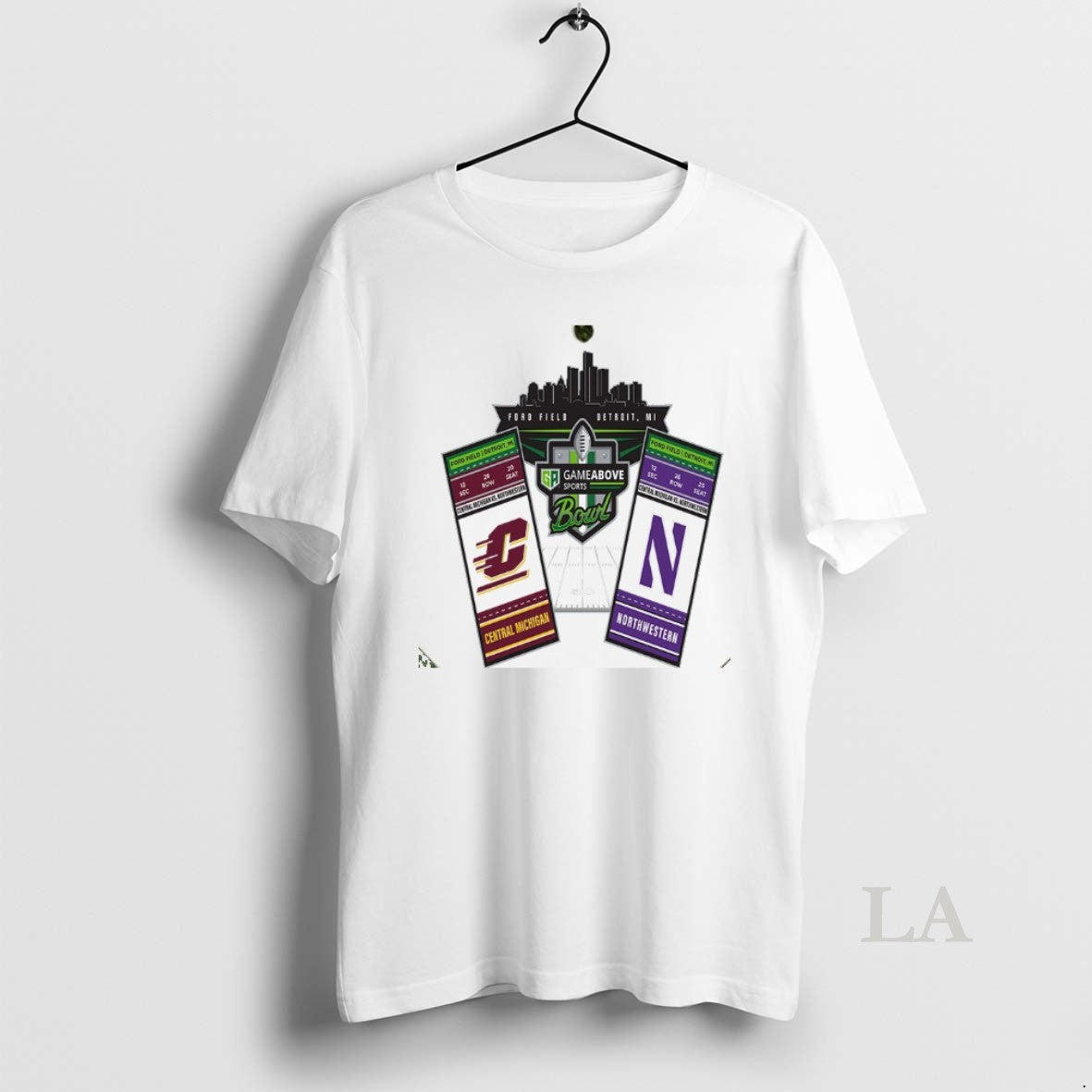 Original Gameabove Sports Bowl 2025 Northwestern Wildcats Vs Central Michigan Chippewas Football Tickets T-Shirts,...