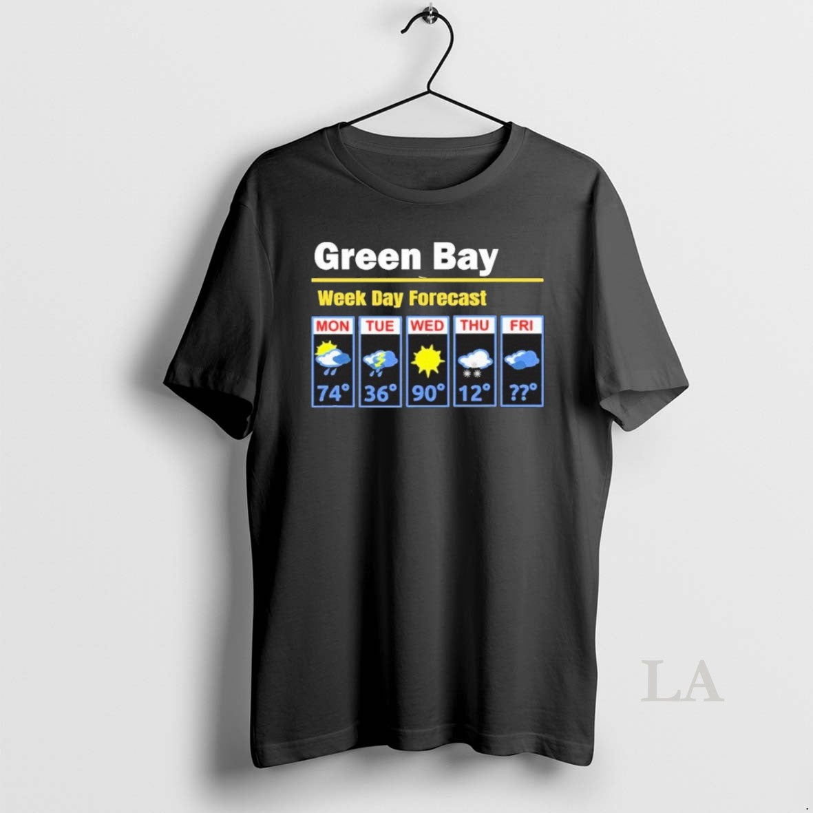 Original Green Bay Erratic 5 Day Weather Forecast T-Shirts, Hoodie, Sweatshirt | TeeBloomCo.com