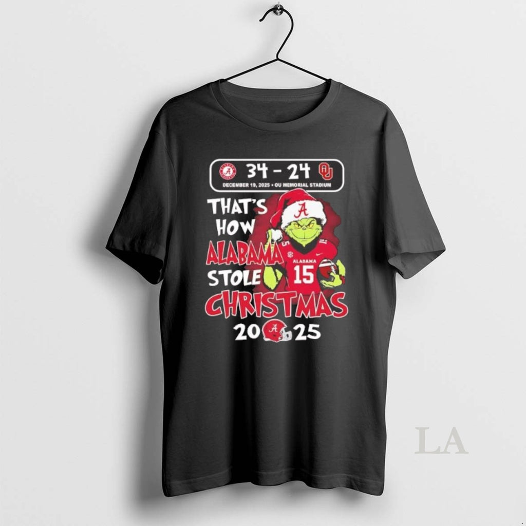 Original Grinch Thats How Alabama Stole Christmas Crimson Tide Vs Sooners Scored 2025 T-Shirts, Hoodie, Sweatshirt