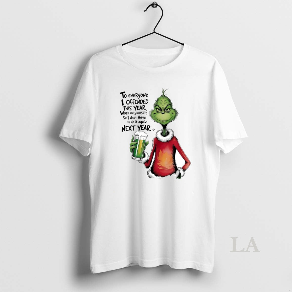 Original Grinch To Everyone I Offended This Year Work On Yourself Circle T-Shirts, Hoodie, Sweatshirt | TeeBloomCo.com