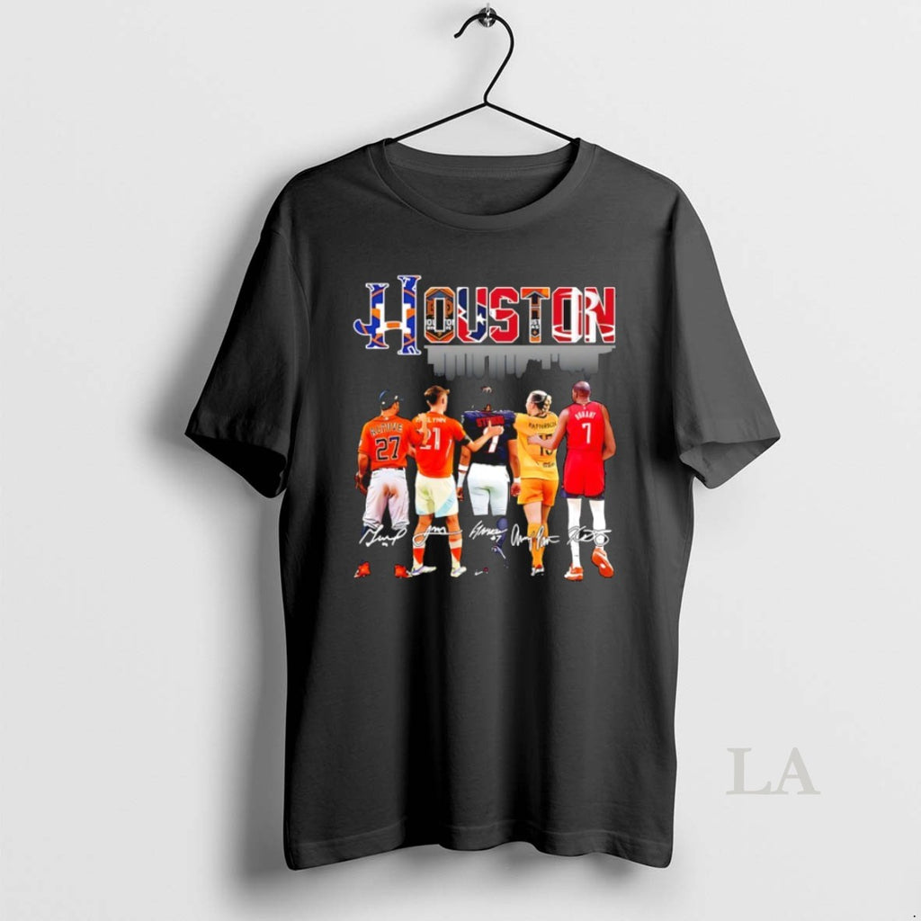 Original Houston Sports Team Skyline Players Signature T-Shirts, Hoodie, Sweatshirt | TeeBloomCo.com