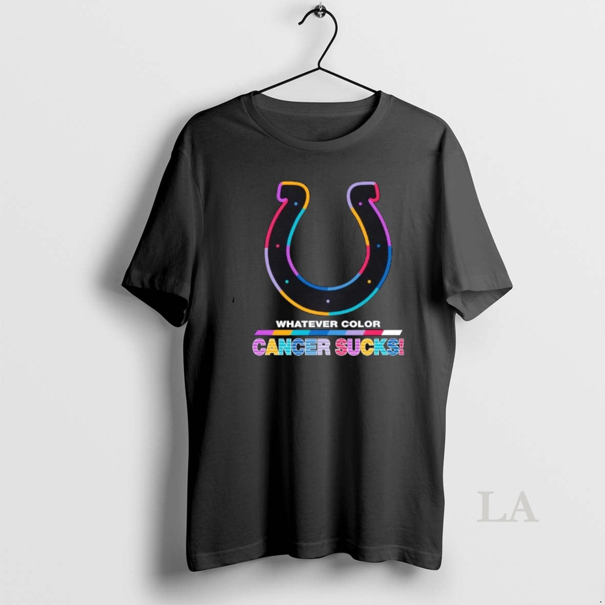 Original Indianapolis Colts Football Whatever Color Cancer Sucks Logo Colors T-Shirts, Hoodie, Sweatshirt | TeeBloomCo.com