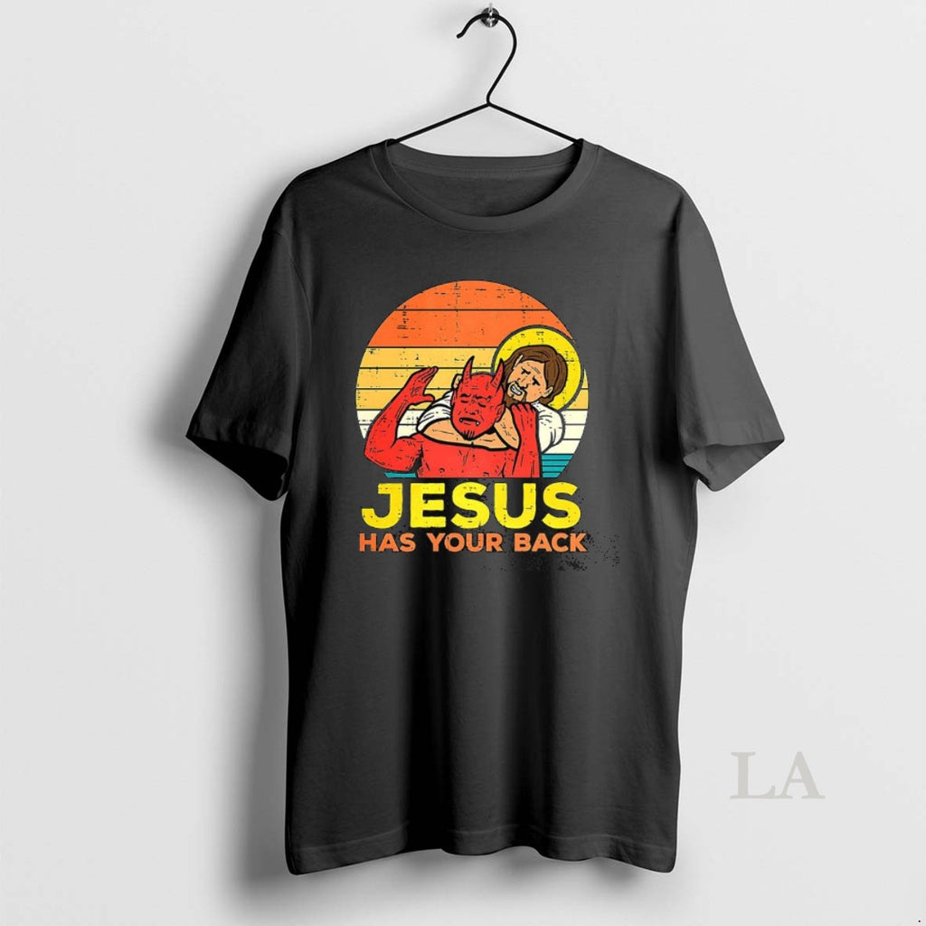 Original Jesus Has Your Back Jiu Jitsu Christian Vintage T-Shirts, Hoodie, Sweatshirt | TeeBloomCo.com