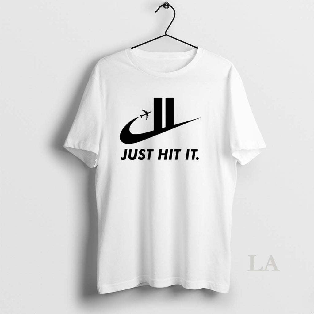 Original Just Hit It 9 11 Logo Parody Circle T-Shirts, Hoodie, Sweatshirt | TeeBloomCo.com