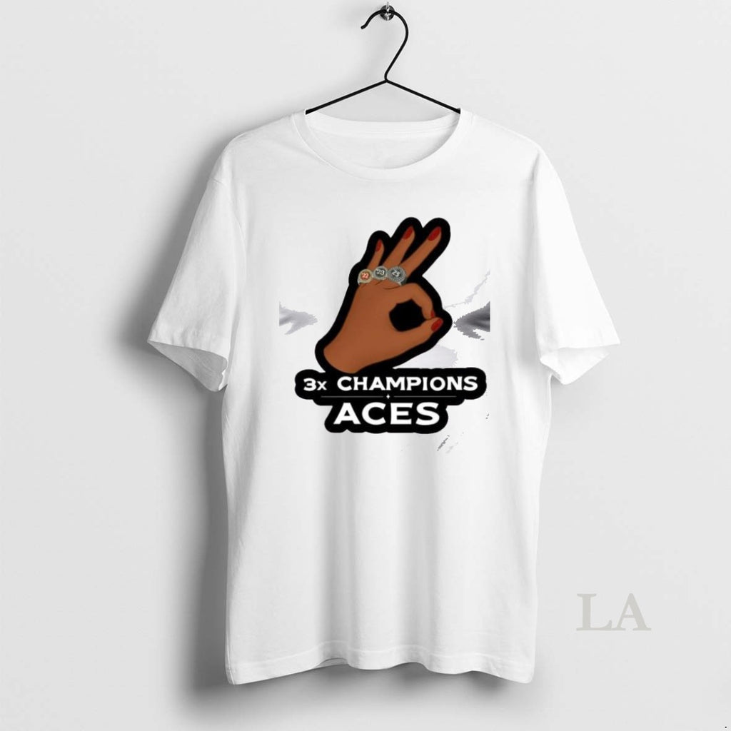 Original Las Vegas 2025 Wnba Championship 3x Champions Aces Hand T Men