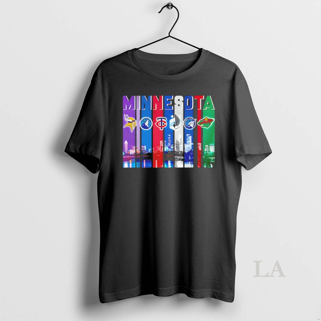 Original Minnesota Vikings Twins Wild Timberwolves United Fc Skyline City