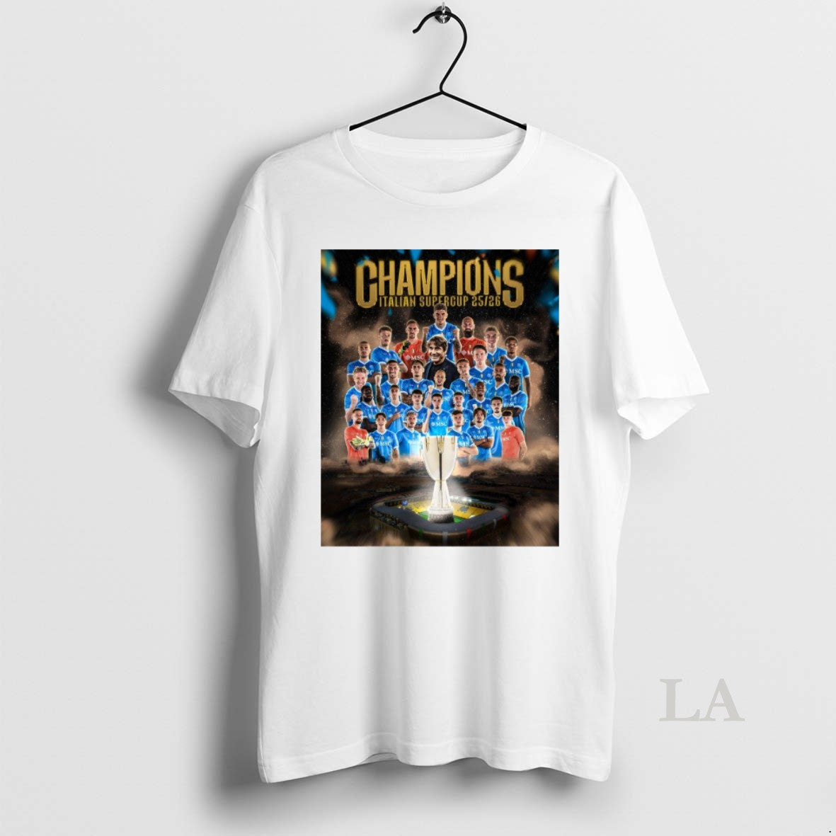 Original Napoli Defeated Bologna Football 2025 26 Italian Super Cup Champions T-Shirts, Hoodie, Sweatshirt | TeeBloomCo.com