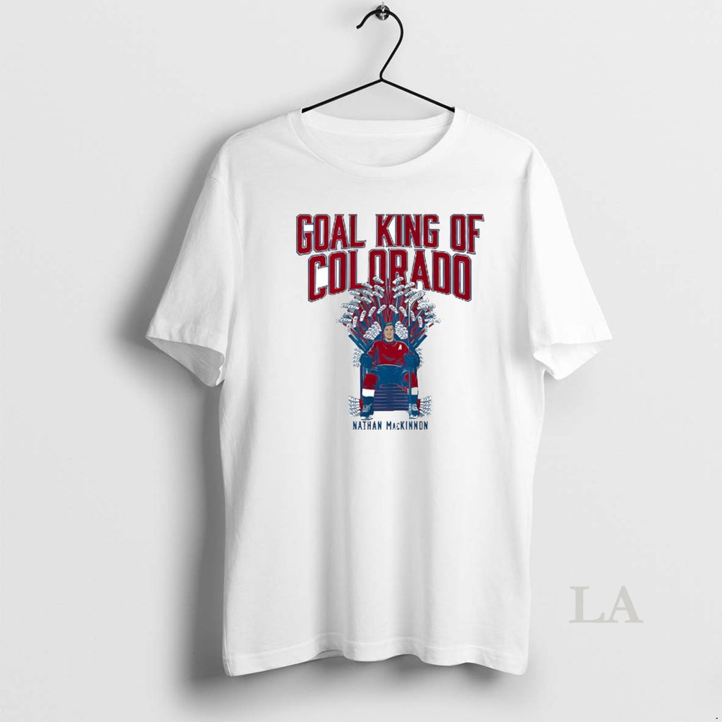 Original Nathan Mackinnon Thrones Goal King Of Colorado Avalanche T-Shirts, Hoodie, Sweatshirt | TeeBloomCo.com