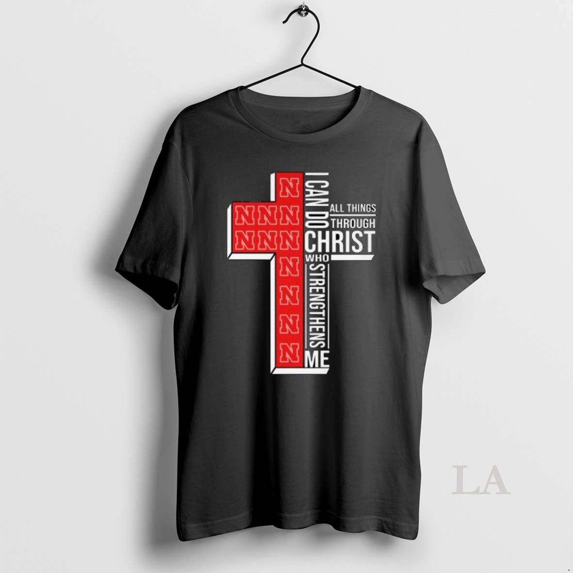 Original Nebraska Cornhuskers I Can Do All Things Through Christ Who Strengthens Me Cross T-Shirts, Hoodie, Sweatshirt