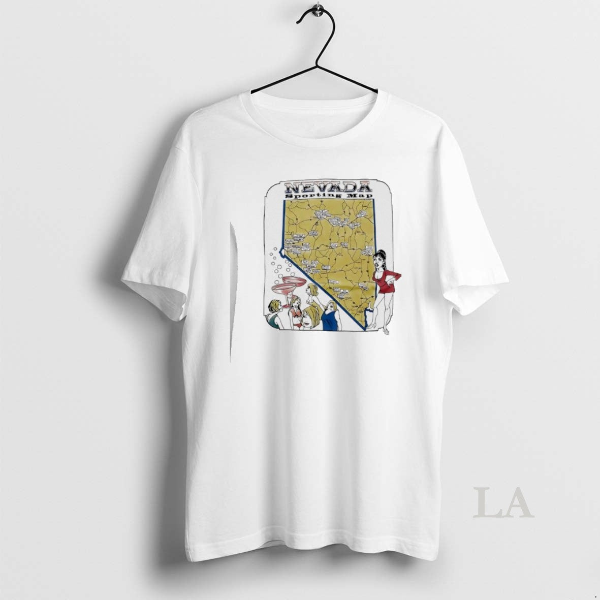 Original Nevada Sporting Map Cartoon Vintage T-Shirts, Hoodie, Sweatshirt | TeeBloomCo.com
