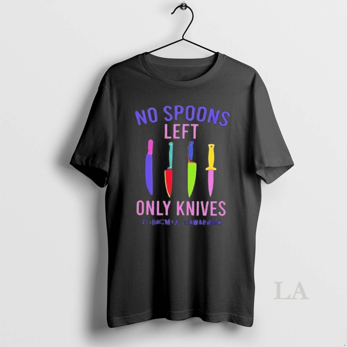 Original No Spoons Left Only Knives Fibromyalgia Warrior T-Shirts, Hoodie, Sweatshirt | TeeBloomCo.com