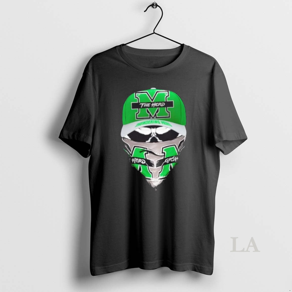 Original Outlaw Skull Gang Wearing A Cap X Marshall Thundering Herd T-Shirts, Hoodie, Sweatshirt | TeeBloomCo.com