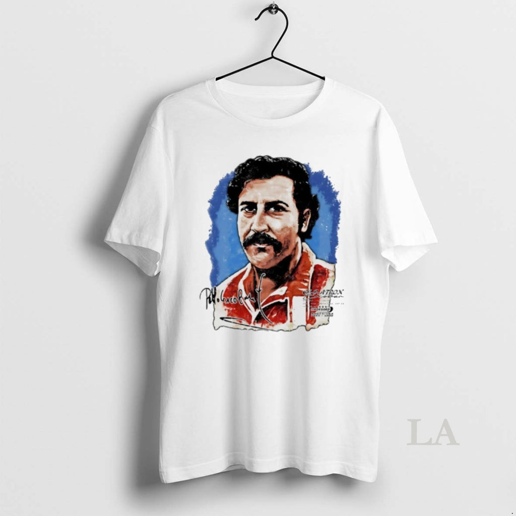 Original Pablo Escobar Big Face Signature Graphic T-Shirts, Hoodie, Sweatshirt | TeeBloomCo.com