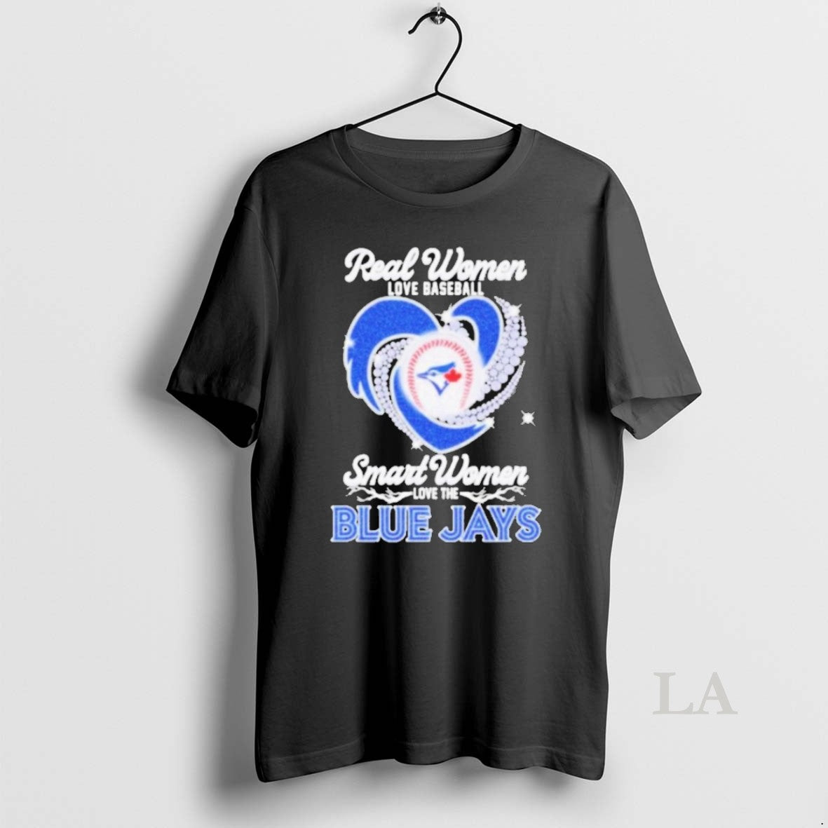 Original Real Women Love Baseball Smart Women Love The Blue Jays Diamond Heart