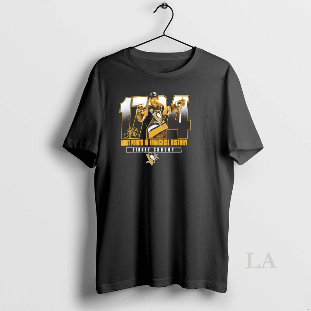 Original Sidney Crosby 1724 Most Points In Franchise History Pittsburgh Penguins T-Shirts, Hoodie, Sweatshirt