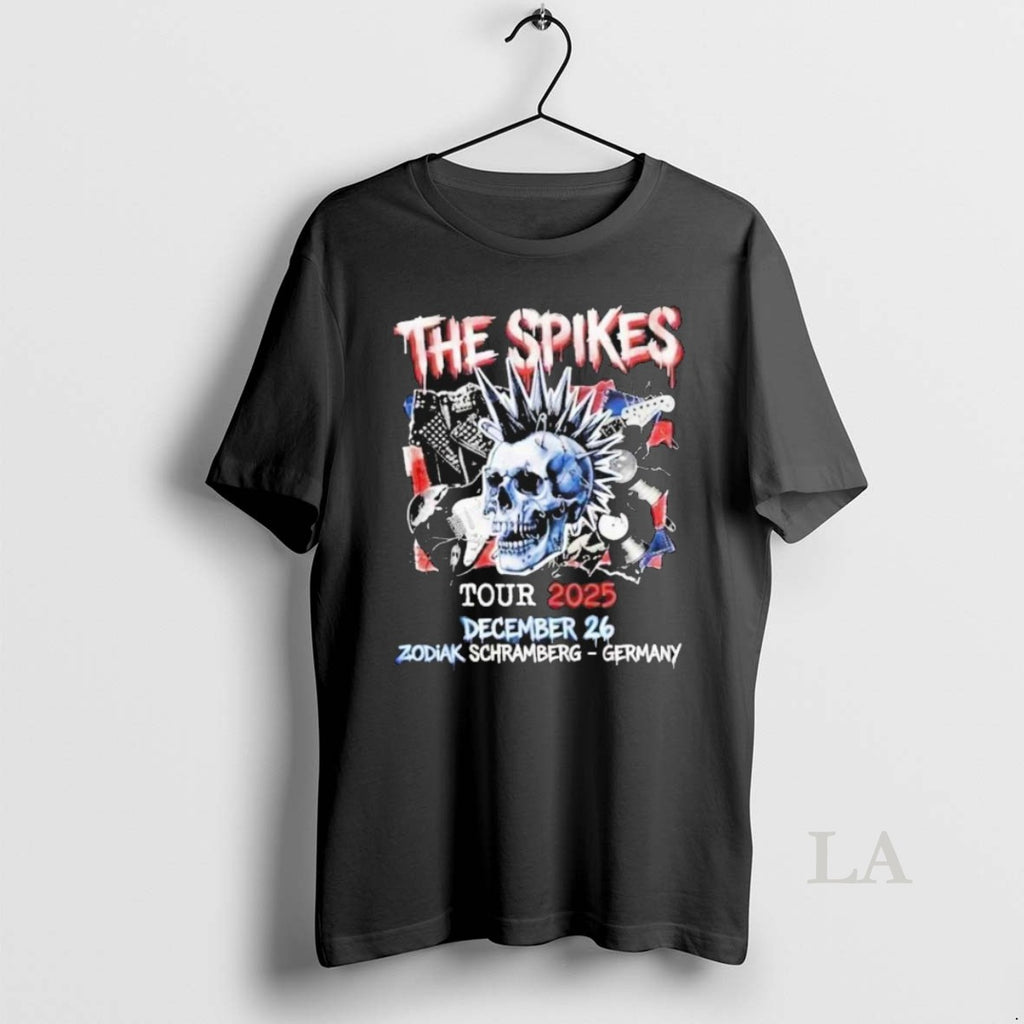Original The Spikes Tour 2025 December 26 2025 Zodiak Schramberg Germany Skull T-Shirts, Hoodie, Sweatshirt | TeeBloomCo.com
