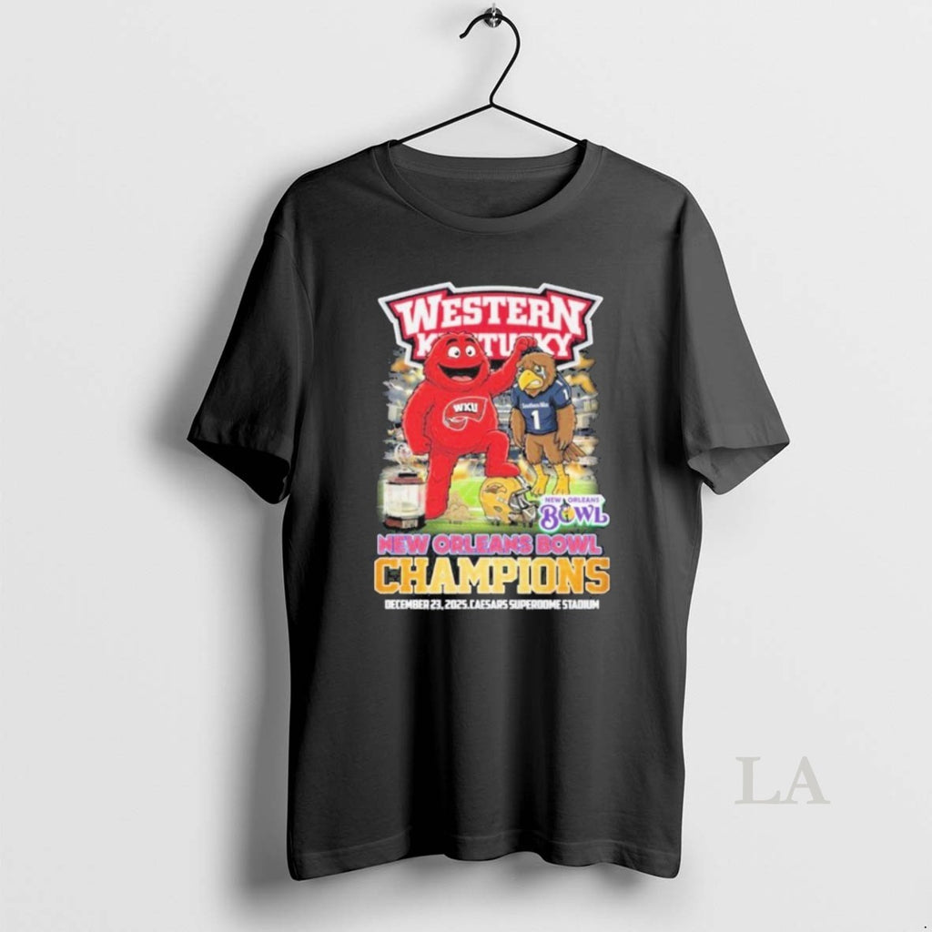 Original Western Kentucky Hilltoppers New Orleans Bowl Champions 2025 Mascot T-Shirts, Hoodie, Sweatshirt | TeeBloomCo.com