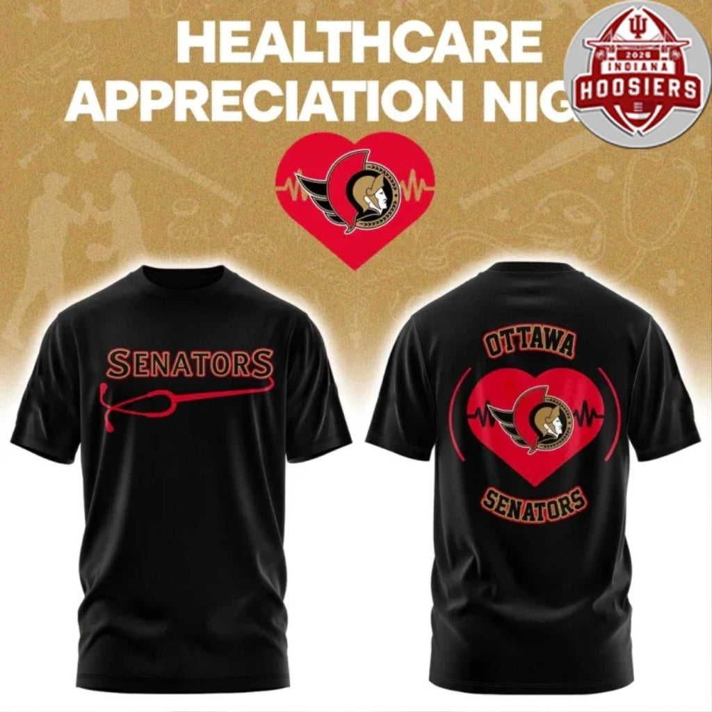 Ottawa Senators Healthcare Appreciation Night 2026 Logo Two Sided Shirt