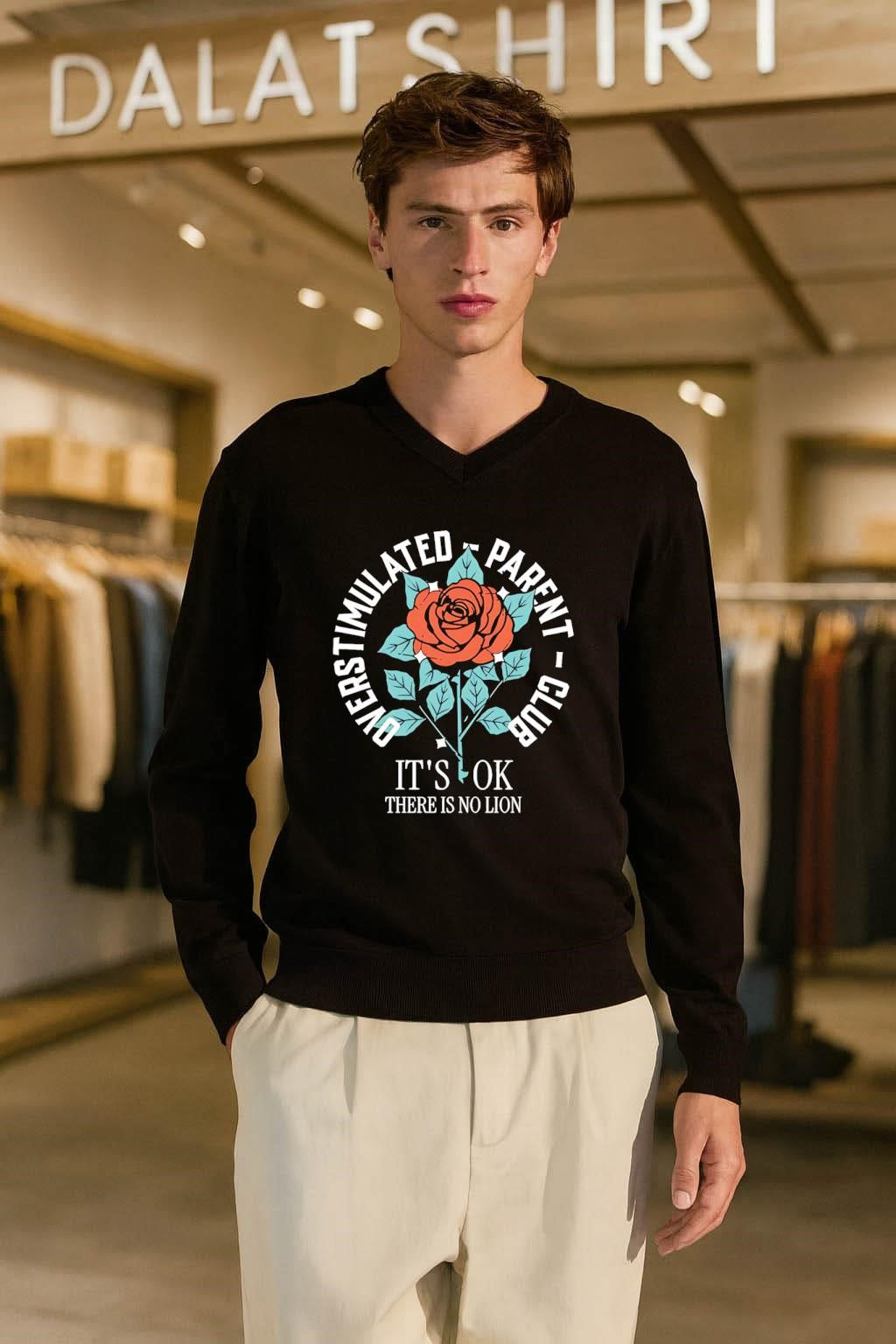 Overstimulated Parent Club Rose shirt