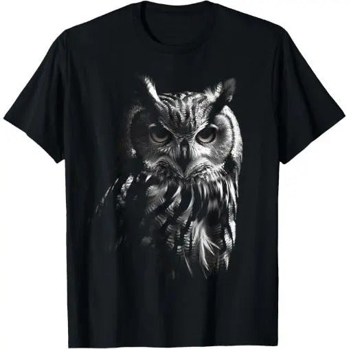 Owl Artwork - Bird Art Animal Owl T-Shirt Made in USA Hoodie, Sweatshirt | TeeBloomCo.com