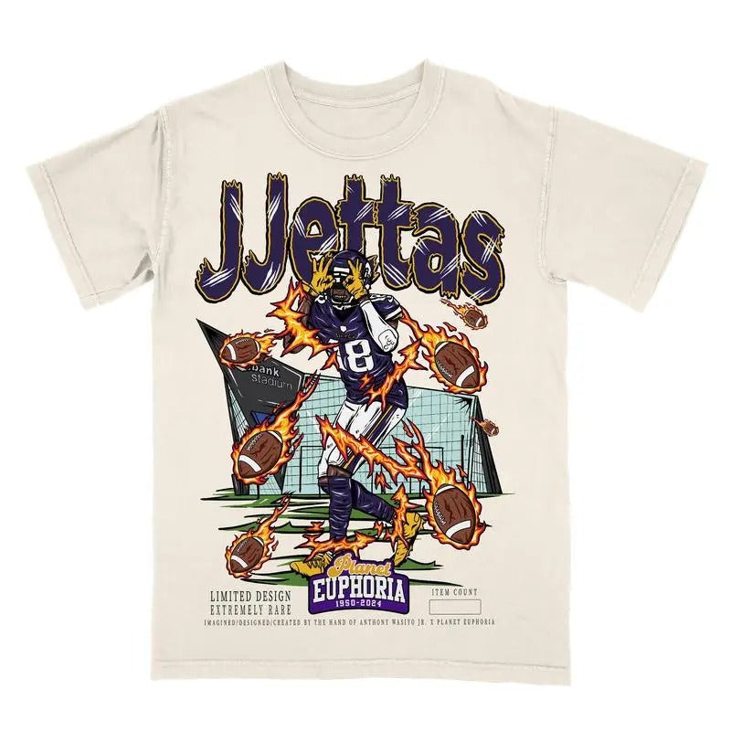 PE Justin Jefferson Planet Euphoria Shirt, Vintage Style 90s Retro Tee Hoodie, Sweatshirt | TeeBloomCo.com