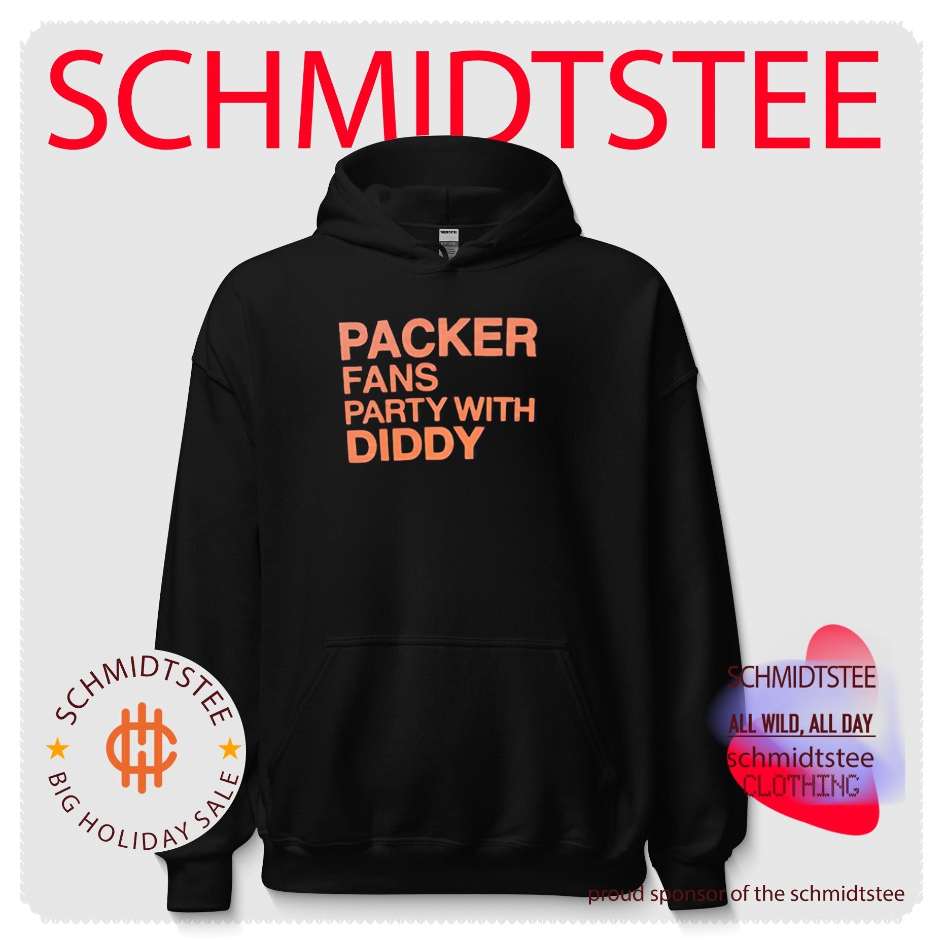 Packer Fans Party with Diddy Green Bay Packers shirt
