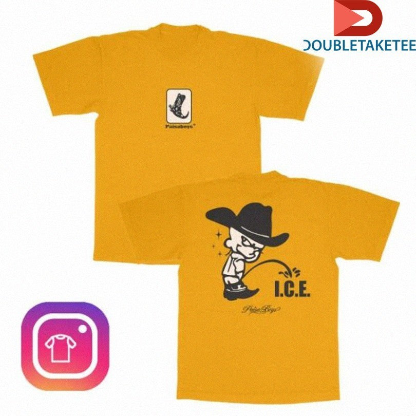 Paisaboys Fuck ICE Boots Peeing Shirts