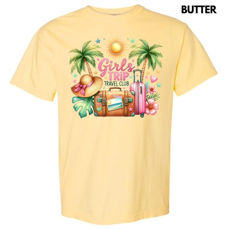 Palm Tree Girls Trip Comfort Colors T-Shirt Hoodie, Sweatshirt | TeeBloomCo.com